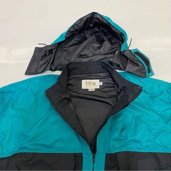VINTAGE 10X Gore-Tex Men's Size L 90s Blue Black Rainwear USA Made Jacket Coat - Picture 4 of 14
